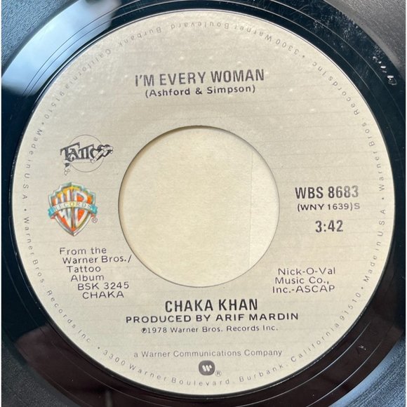 Chaka Khan I'm Every Woman / A Woman in a Mans World Funk Soul 1978 WB 8683 - Picture 1 of 6